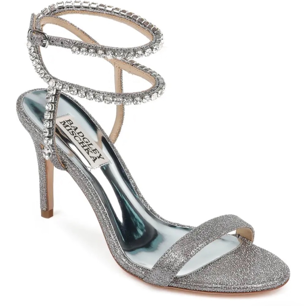 Badgley Mischka Claudette Crystal Embellished Sandal 5.5 Mp5244